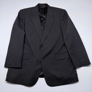 Brooks Brothers Mens Pure Virgin Wool Pinstripe Blazer Charcoal Grey Canada 44R